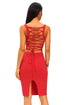Sexy Red Corset-Style Back Lace Up Dress